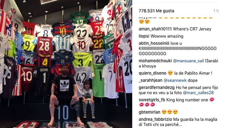 The image that has hanged Messi in his Instagram
