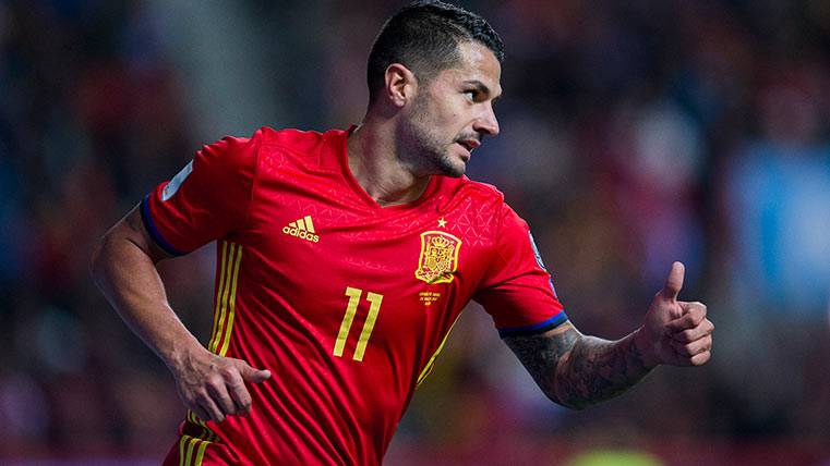 Vitolo, during a party this season with Spain