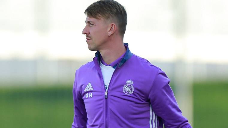 Guti Hernández, durante un partido del Juvenil del Real Madrid