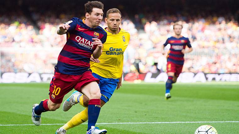 Leo Messi en una acción ante la UD Las Palmas