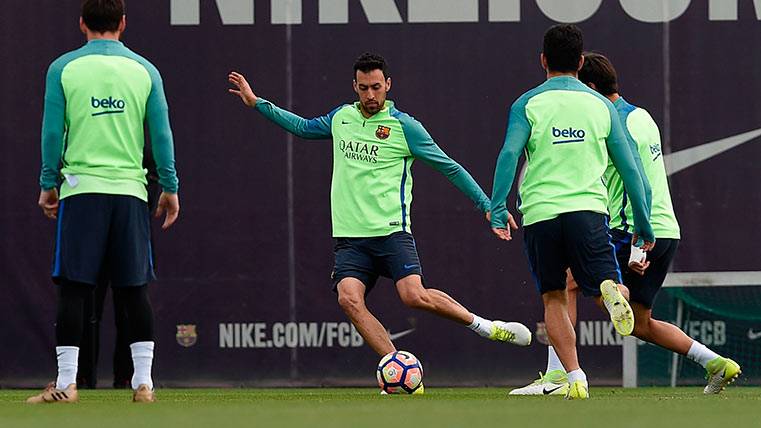 Sergio Busquets, training with the FC Barcelona