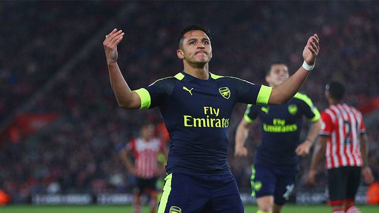 The one of Tocopilla celebrates a goal with the gunners this season