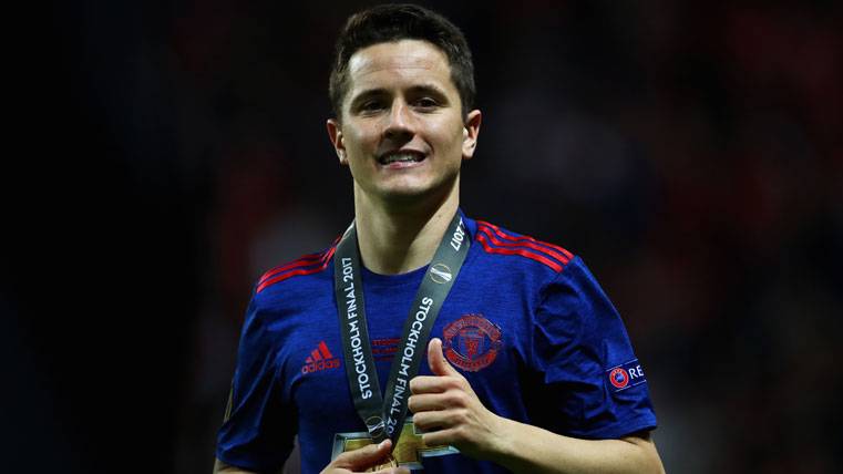 Ander Herrera, celebrating the Europe League with the United