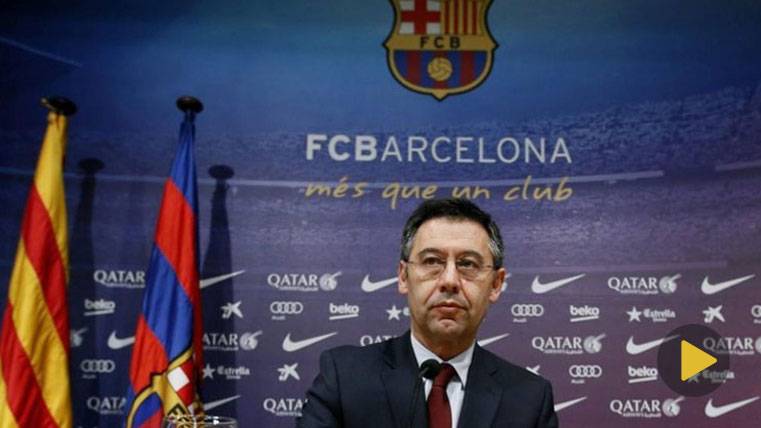 Josep Maria Bartomeu, durante una comparecencia con el FC Barcelona