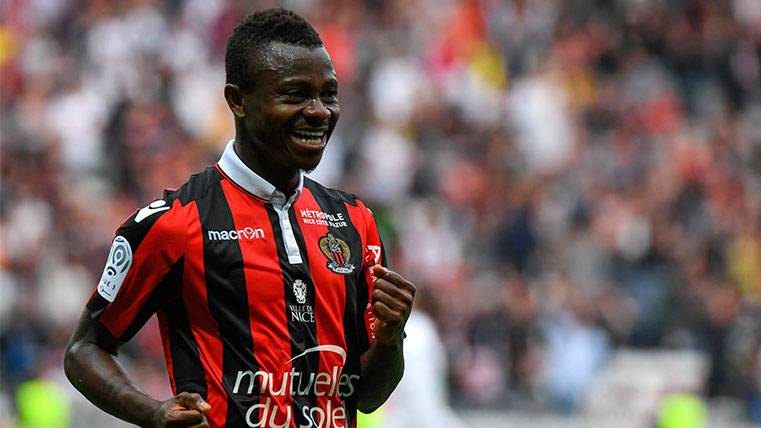 Jean Michaël Seri celebrando un gol con el Niza en la Ligue 1