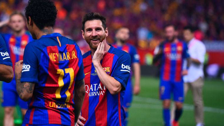 Leo Messi, celebrando el título de Copa del Rey con el FC Barcelona