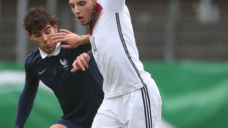 Theo Hernández, with France in the Four Nations Sub-19