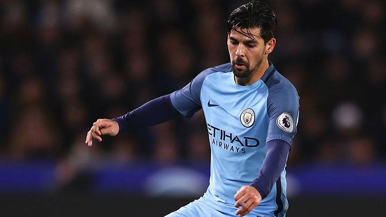 Nolito In an acció of the Hull City-Manchester City of the Premier League