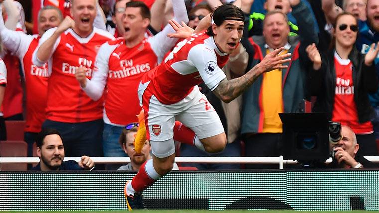 Héctor Bellerín, en su último partido disputado con el Arsenal