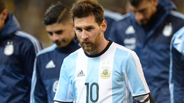 Leo Messi, during the Brazil-Argentina contested in Australia