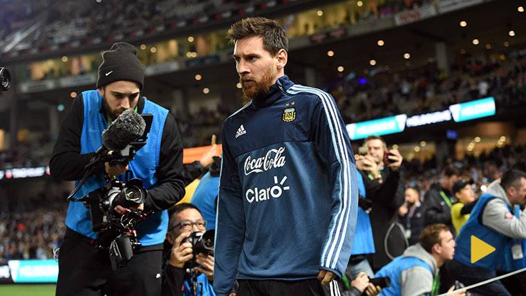 Leo Messi, con la nueva Argentina de Jorge Sampaoli