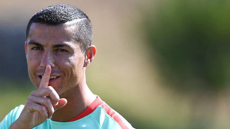 Cristiano Ronaldo, durante un entreno con Portugal