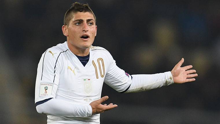 Marco Verratti in a meeting with the Italian selection