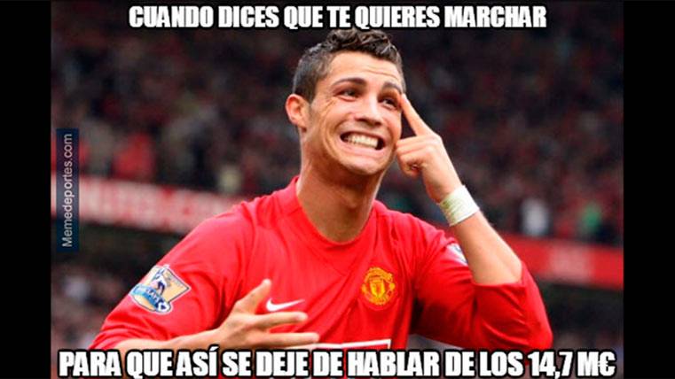 The meme that portrays the situation of Cristiano Ronaldo and the Madrid