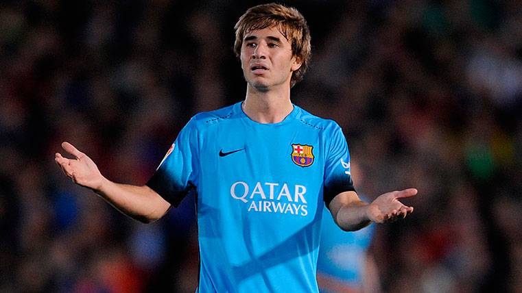 Sergi Samper in an action with the first team of the Barça in the Glass of Rey