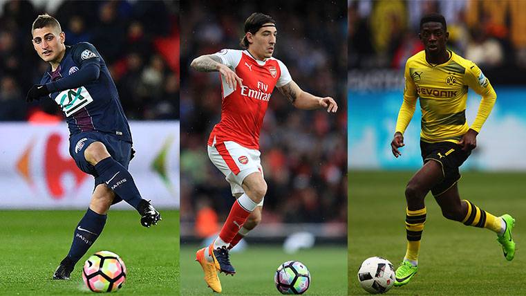 Marco Verratti, Héctor Bellerín y Ousmane Dembélé, los objetivos del Barça