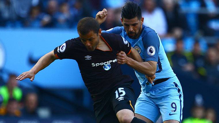 Nolito In an action of the Hull City-Manchester City of the Premier League