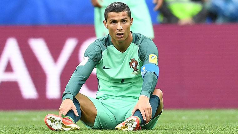 Cristiano Ronaldo en un partido con la selección de Portugal