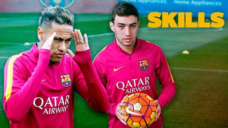 El pique de toques entre Munir El Haddadi y Neymar Júnior