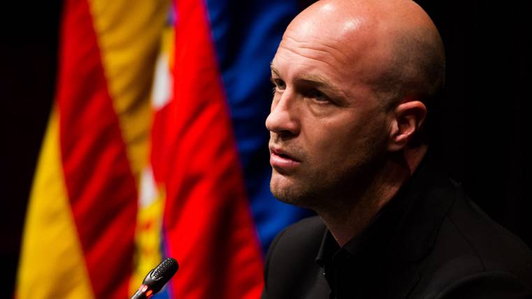 Jordi Cruyff, during a press conference with the FC Barcelona