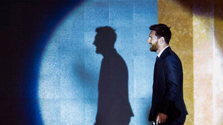 Leo Messi, después de un acto con uno de sus patrocinadores