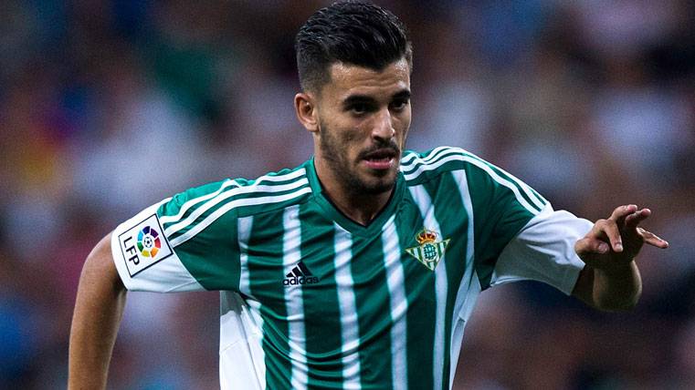 Dani Ceballos, during a party with the Real Betis does a season