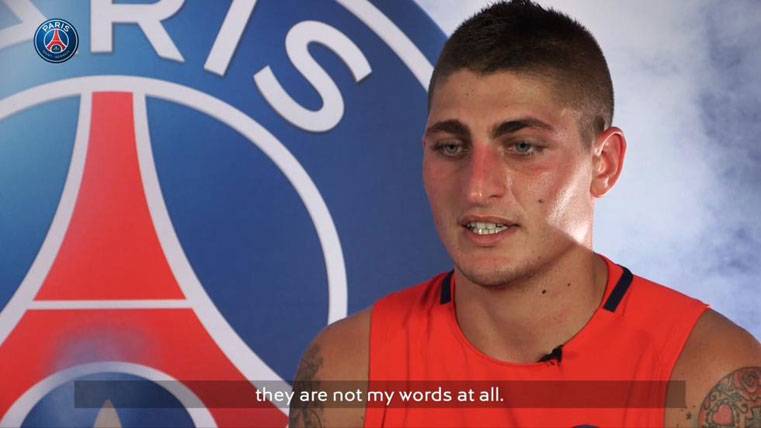 Marco Verratti, in the video that Nasser To the-Khelaifi forced him to record
