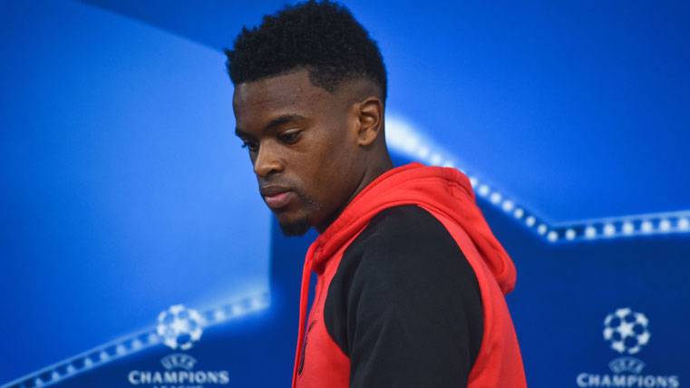 Nelson Semedo, after a press conference of Champions League