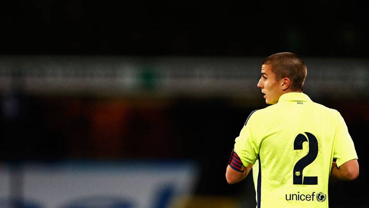 Sergi Palencia, during a party with the Barça B