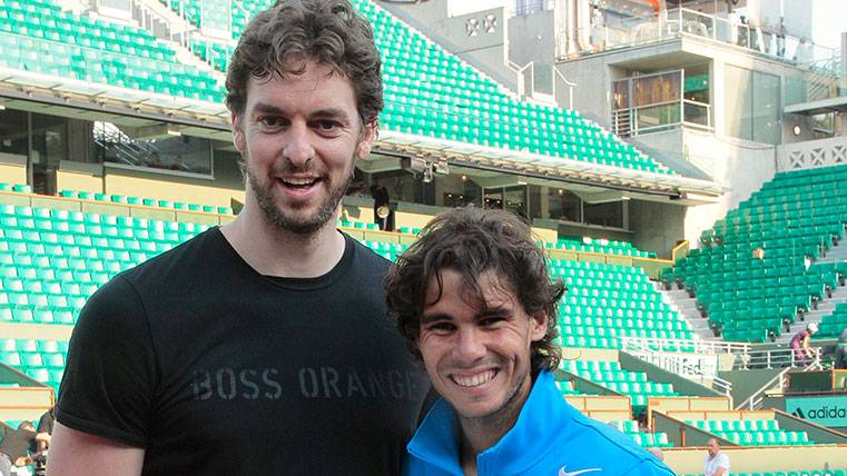 Pau Gasol and Rafa Nadal in an image of archive