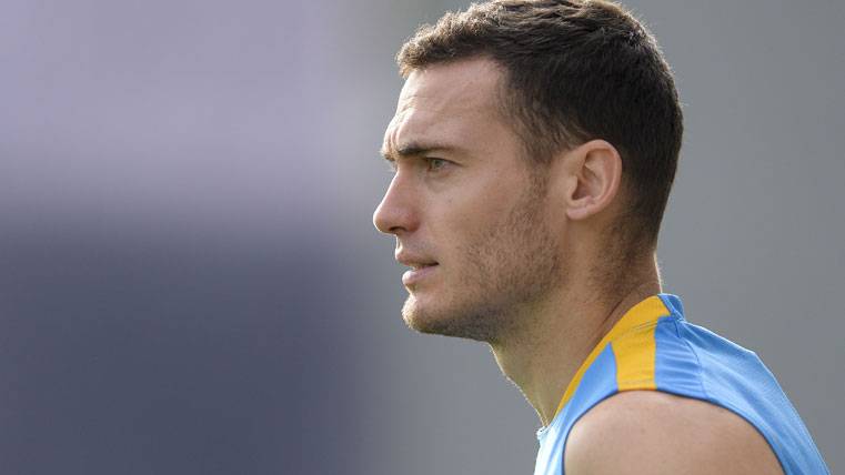 Thomas Vermaelen, during a train with the FC Barcelona