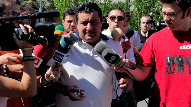 Mino Raiola, interviewed by Italian means in an image of archive