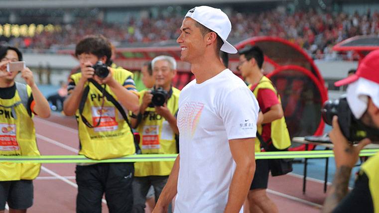 Cristiano Ronaldo during an advertising commitment in China