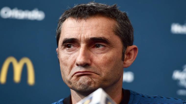 Ernesto Valverde en rueda de prensa