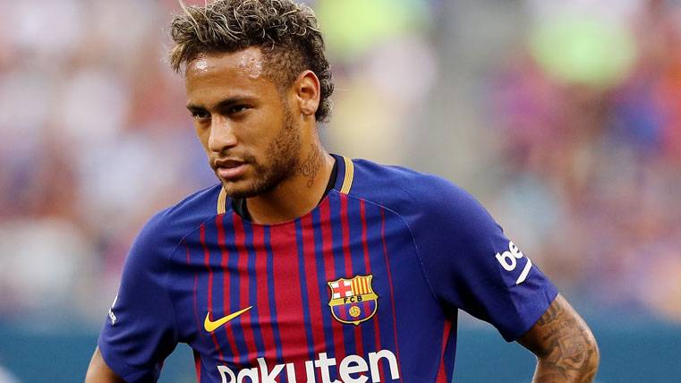 Neymar Jr, durante un partido de pretemporada con el Barça