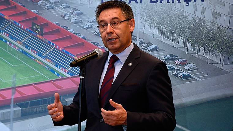 Josep Maria Bartomeu in an act of the FC Barcelona