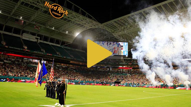 The Hard Rock Stadium, full to rebosar in the International Champions Cup