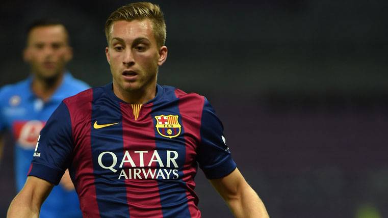 Gerard Deulofeu, during a friendly against the Naples with the Barça