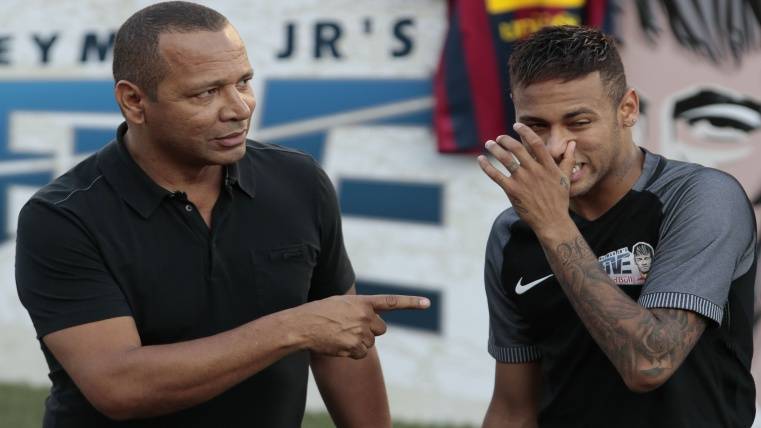 Neymar con su padre