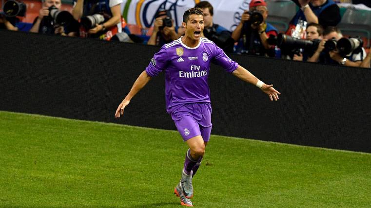 Cristiano Ronaldo, celebrating a goal in the final of the Champions 2016-17