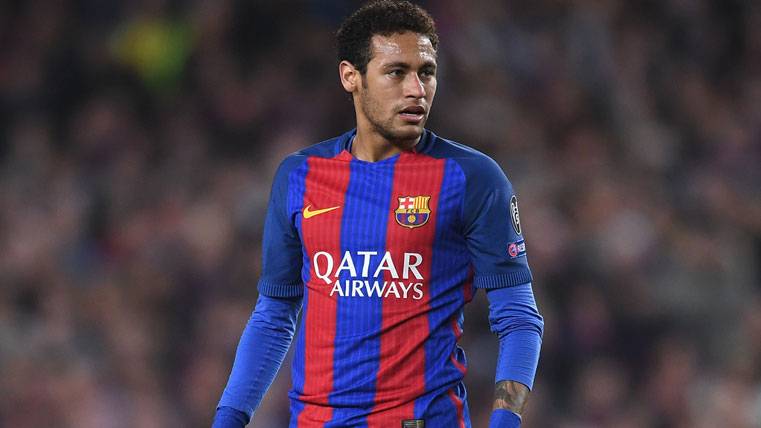 Neymar Jr, during a party with the FC Barcelona