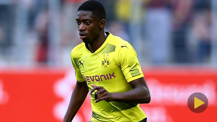 Ousmane Dembélé en un amistoso de pretemporada con el Borussia Dortmund