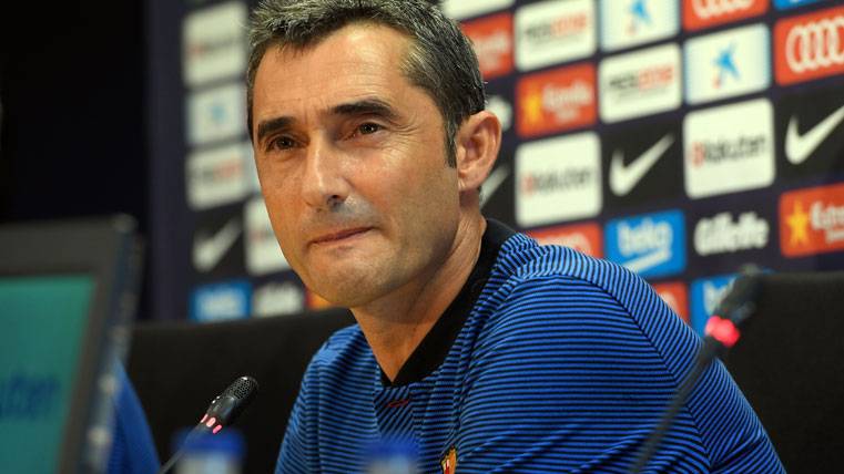 Ernesto Valverde, in a press conference with the FC Barcelona