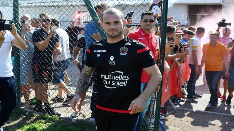 Sneijder en una imagen de pretemporada
