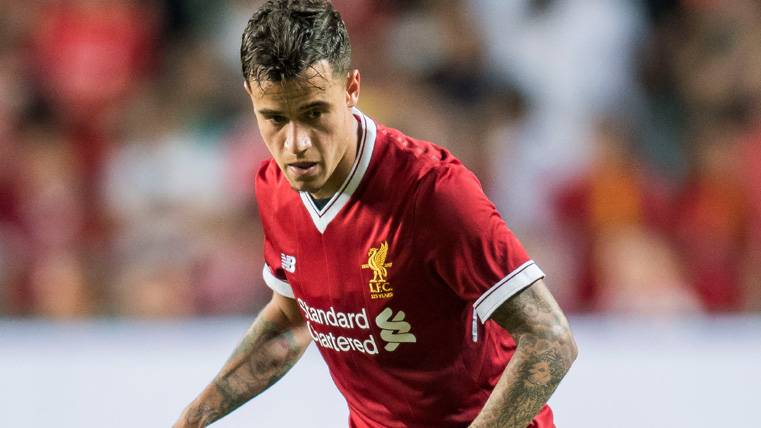 Philippe Coutinho, durante un partido con el Liverpool esta pasada temporada