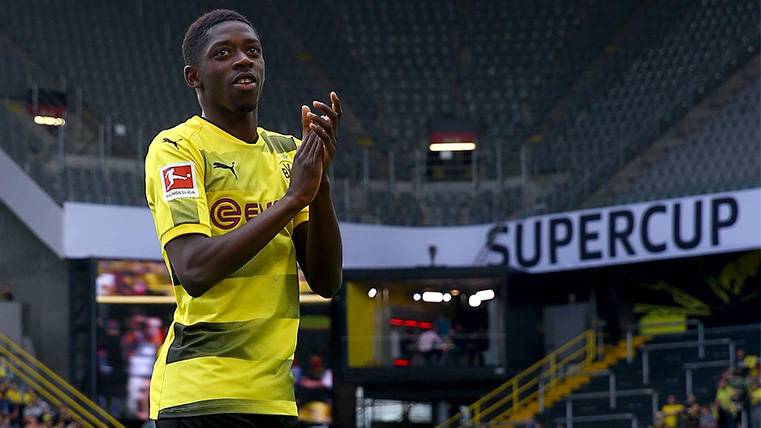 Ousmane Dembélé en un amistoso de pretemporada con el Borussia Dortmund