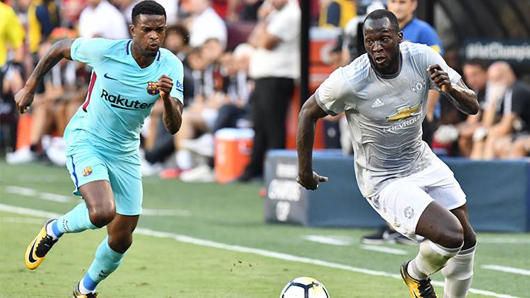 Nélson Semedo en un partido de pretemporada con el Barça