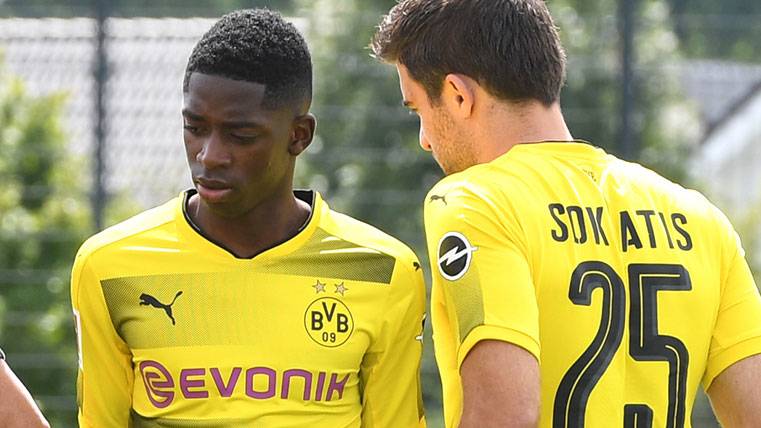 Ousmane Dembélé en la presentación oficial del Borussia Dortmund