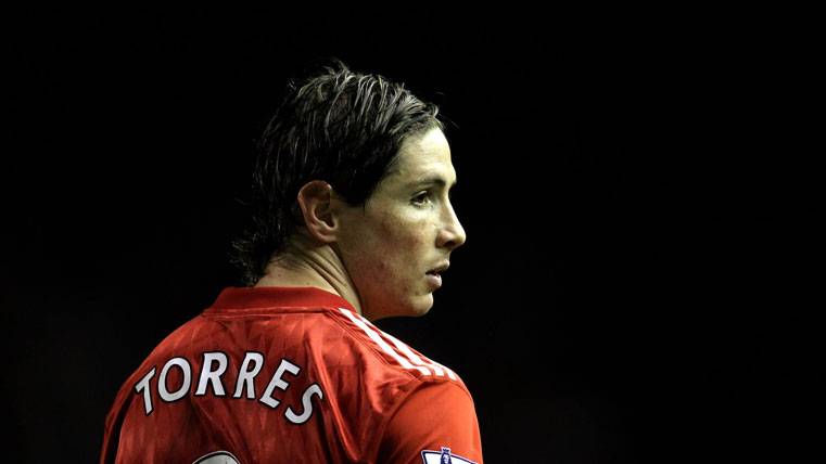 Fernando Torres, durante un partido con el Liverpool