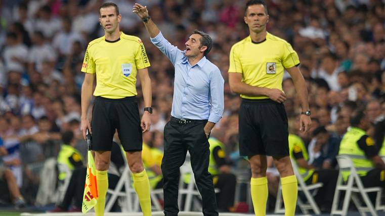 Ernesto Valverde, during the Classical of this past Wednesday